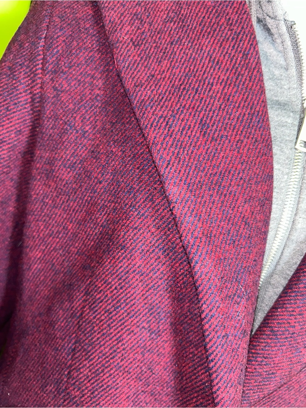 Women's Plum Acrylic Blend Single-Breasted Coat - Picture 4 of 12